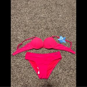 Breezy Vibrant Pink Bikini Set